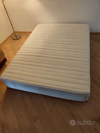 letto con rete e materasso 140x200