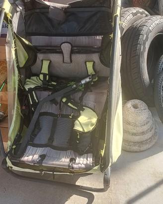 Rimorchio porta bici per 1 o 2 bambini