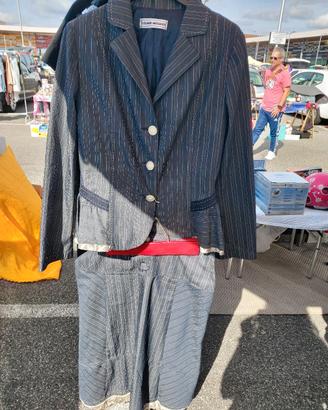 Tailleur Cesare Maraschi Effetto Blue Jeans Gessat