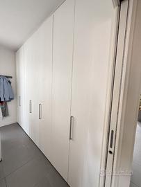 Armadio a muro legno 7 ante