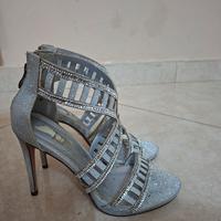 scarpe eleganti aperte argento