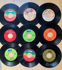 9 vinili da 45 giri, anni’70/80, vintage
