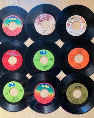 9 vinili da 45 giri, anni’70/80, vintage