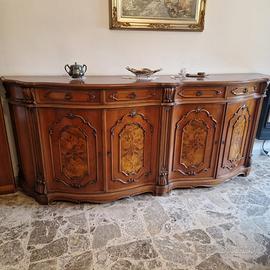 Salotto legno intarsiato