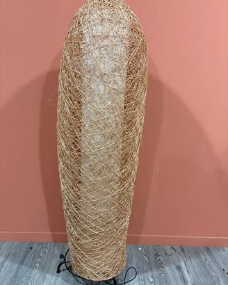 Piantana Etnica Fibra Abaca Lampada da Terra Boho