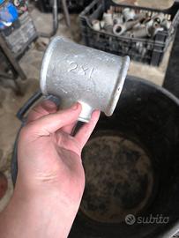 Tes ghisa mall. zinc. 2 pollici riduzione 1 pollic