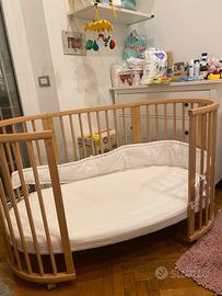 Lettino Culla Stokke con materasso e lenzuola
