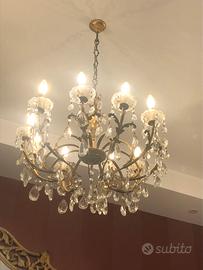 Lampadario a gocce antico