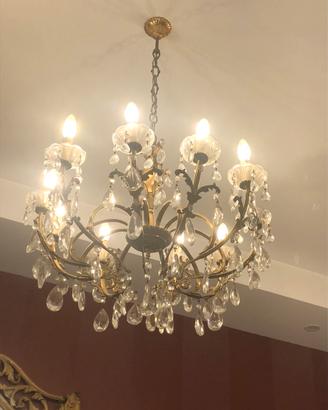 Lampadario a gocce antico