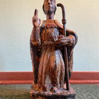 Statua antica in legno. San Nicola.