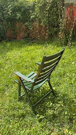 Sedia da giardino pieghevole in METALLO verde