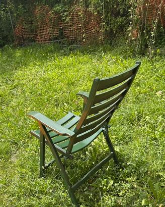 Sedia da giardino pieghevole in METALLO verde