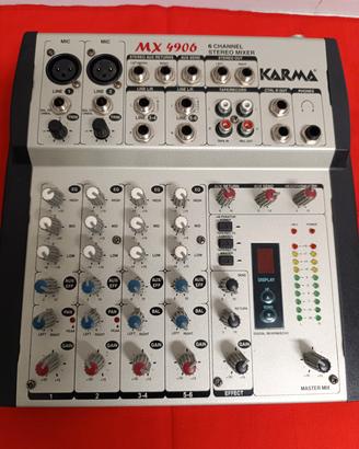 Mixer audio Karma MX 4906 compatto a 6 canali