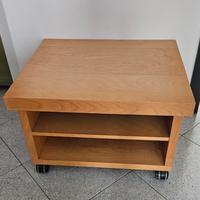 Ikea Oppli tavolino con ruote e ripiano 60x50x40cm
