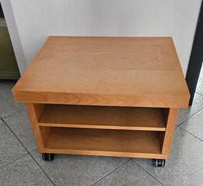Ikea Oppli tavolino con ruote e ripiano 60x50x40cm