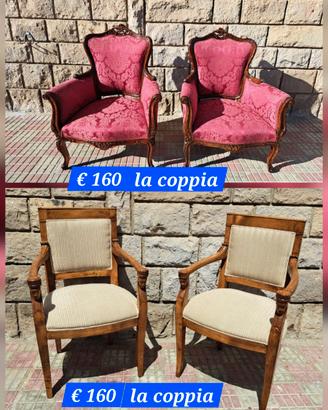 Poltrona damascata bordeaux  Barocca e Stile Imper