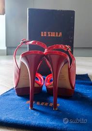 Sandali Le Silla tacco a Spillo in vernice Rossi
