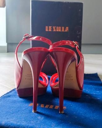 Sandali Le Silla tacco a Spillo in vernice Rossi