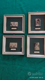 4 quadri Valenti argento 800