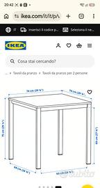 Tavolo ikea 74x74