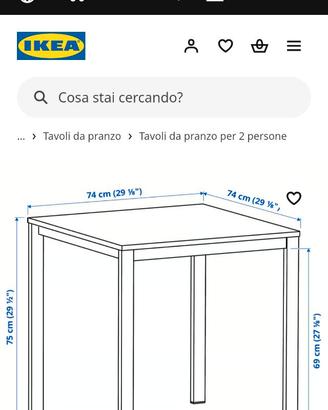 Tavolo ikea 74x74