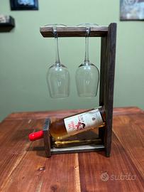 Porta bottiglia in legno