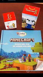 Lotto MINECRAFT: 1libro Conad+2figure Mc Donald's