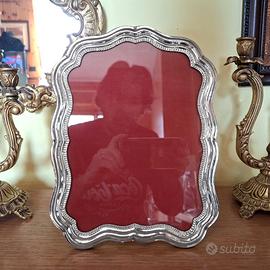 Cornice Portafoto Venezia anni 60 Argento cm 18x24