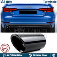 TERMINALE di Scarico AUDI A4 B9 Acciaio Inox Nero