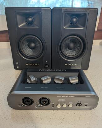 M-Audio  - Scheda Audio M-Track + Casse BX3 x DAW