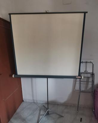 Telo e supporto per proiettore 