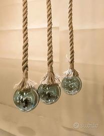 Lampade led in corda di juta