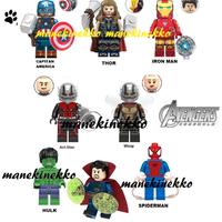 8 AVENGERS Minifigures hulk Cap IronMan tipo LEGO