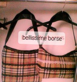 Borsa fantasia tartan beige