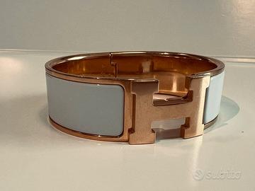 Bracciale Hermes Clic Clac H bianco