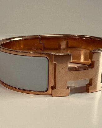 Bracciale Hermes Clic Clac H bianco