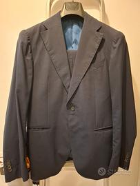 Abito Lubiam blu lana estiva sfoderato Tg 50R