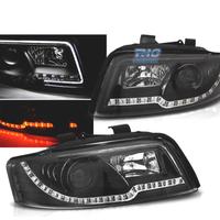 FARI AUDI A4 00-04 LUCI A TUBO LED NERE