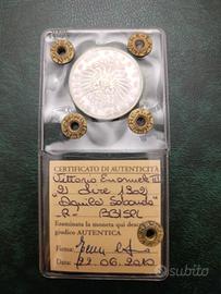 moneta argento 2 lire 1902 aquila