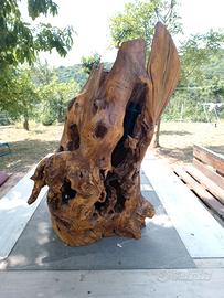 Lampada in legno di castagno