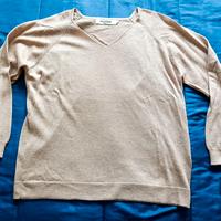 Maglione donna lana con scollo a V Nice Things L