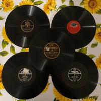 Lotto di 5 dischi 78 giri per grammofono