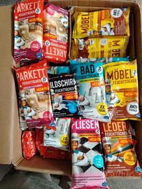 stock Salviette pulizia: 72 pacchi multiuso vetri