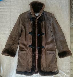 Cappotto scamosciato testa di moro