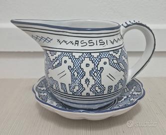 Brocca con Piatto CAMA Deruta - Decoro Assisi Dipi