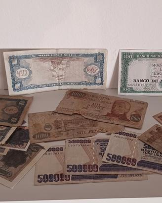 Grande lotto di banconote da collezione