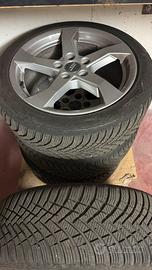 4 cerchi+gomme invernali Audi R17 205/50 R17