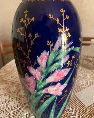 Limoges decor main Vintage anni 40/60 cobalto