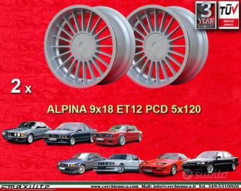 2 pz. cerchi BMW Alpina 9x18 ET12 5 E34 6 E24 7 E2