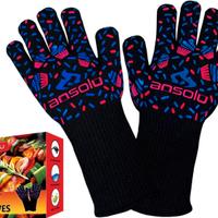 NUOVO Guanti barbecue da forno resistente fino a 8